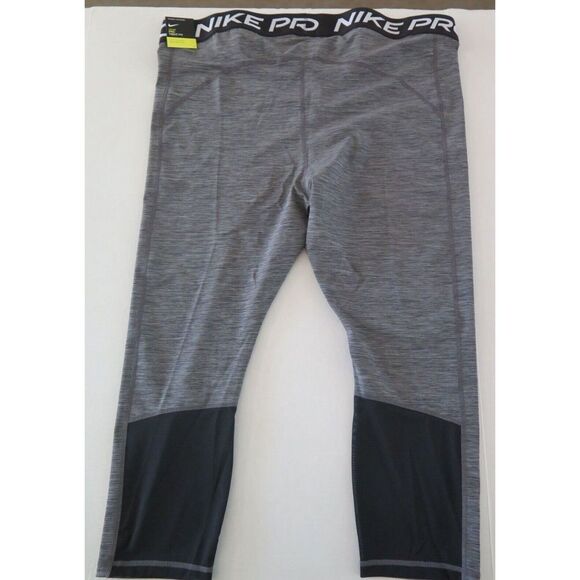 Nike Pro DC5393 010 Women's Plus Sz 3X Dark Gray 365 Mid-Rise Crop Leggings - Picture 2 of 5